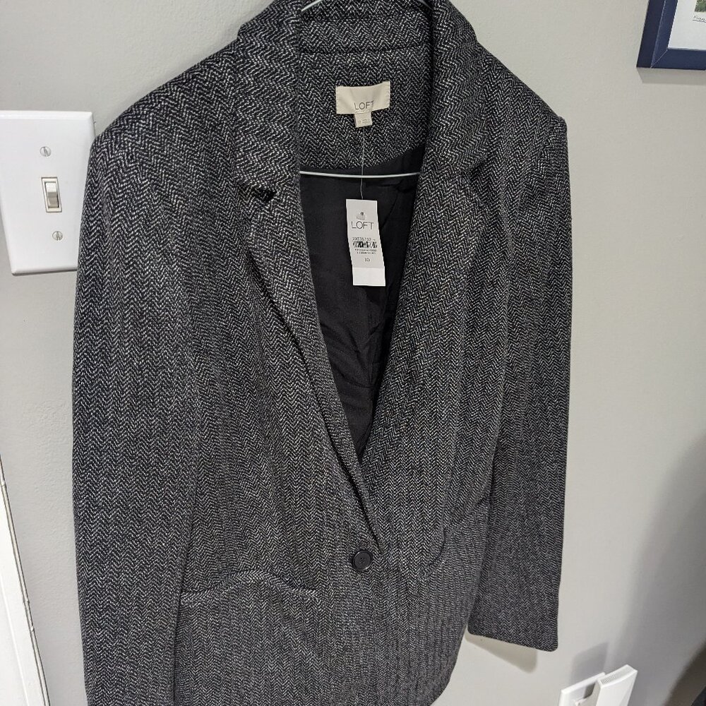 Loft Herringbone Blazer
